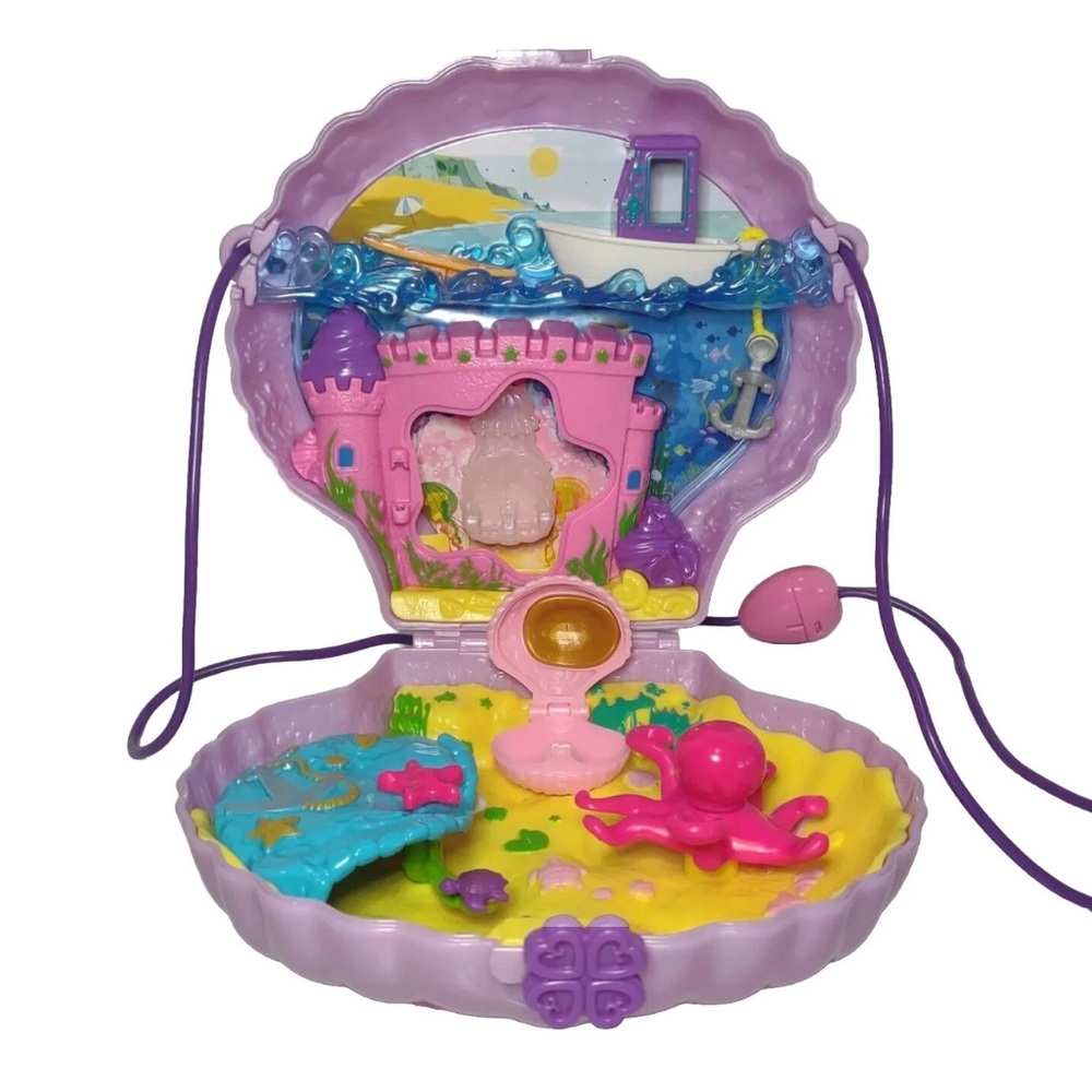 Portable Pink & Purple Seaside Playset Compact Case